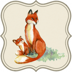 Mommy and Baby Fox || jackal, animal, baby, nature, tag, label ...