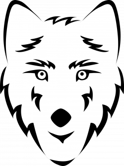Clipart - Blank Wolf Head (Stylized)