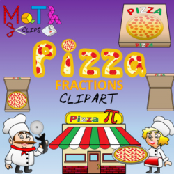 Ultimate Pizza Fractions Clip Art