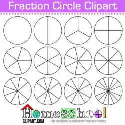 Free Fraction Circle Clipart. Use these to make your own set ...