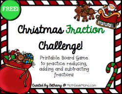 Christmas Fraction Game - Math Geek Mama