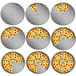 Pizza Party Clipart Bundle - Great for Teaching Fractions ...