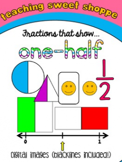 Fraction Clip Art! One-Half FREEBIE!