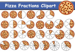 Pizza Fractions Clipart (81 clipart) | maths | Fractions ...