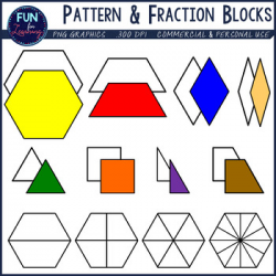 Standard & Fraction Pattern Blocks Clipart