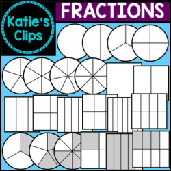 Circle & Square Fractions {Katie's Clips Clipart}