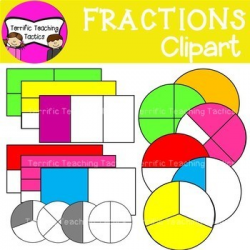 Fractions Clip Art (Whole, Halves, Thirds & Quarters)
