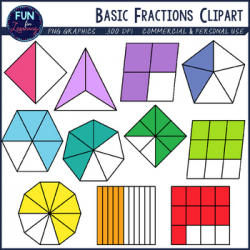 Basic Fractions Clipart - Set 1 (Halves through Twelfths) by Fun for ...