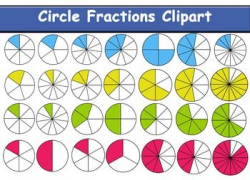 Circle Fraction Clipart | maths | Fractions, Clip art, Math ...