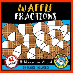 Waffle fractions clipart (food) math clip art | TEACHERS PAY ...
