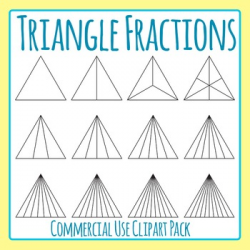 Triangle Fractions Clip Art Set for Commercial Use