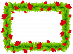 Floral Border Frame Clipart PNG Image | Gallery Yopriceville - High ...