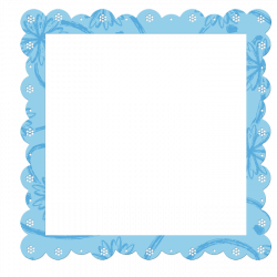 Blue Transparent Frame with Flowers Elements | Gallery Yopriceville ...