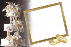 Wedding Transparent Photo Frame with White Wedding Cake | Рамки ...
