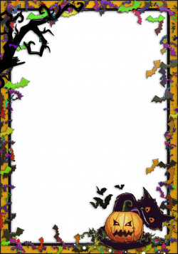halloween frame with cat and bats | digital scrapbook-my works ...