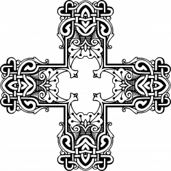 Clipart - Vintage Symmetric Frame Cross 5