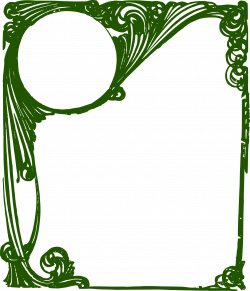 Clipart - Curly Frame - Green