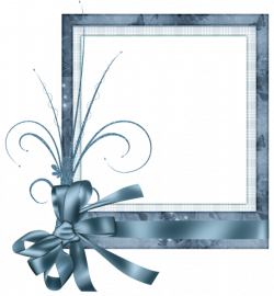 Cute Blue Transparent Frame with Bow | Рамки.Frames | Pinterest