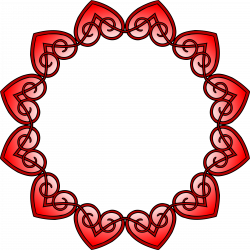 Clipart - Hearts frame (colour)
