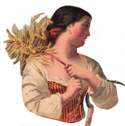 Autumn Clip Art - Harvest Woman - The Graphics Fairy