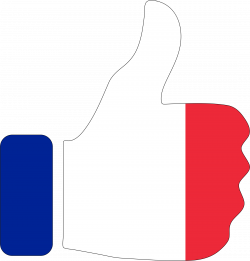 Clipart - Thumbs Up France With Stroke