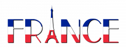 Clipart - France Typography With Shadow