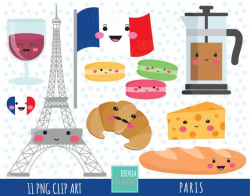 50% SALE PARIS clipart, travel clipart, kawaii clipart ...