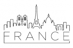 France Skyline Vinyl wall art, assorted sizes and colors ...