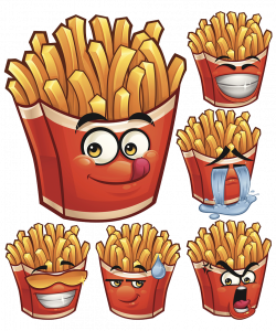 French fries Hamburger Fast food Cartoon - Cartoon fries 1003*1207 ...