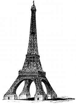 Eiffel Tower Bw Full Vintage transparent PNG - StickPNG