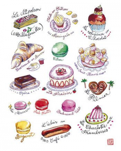 French bakery poster, Cute kids room decor, Food ...