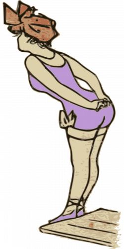 Clipart - Lady Ready to Jump