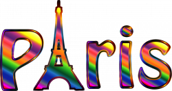 Clipart - Prismatic Paris Typography Enhanced