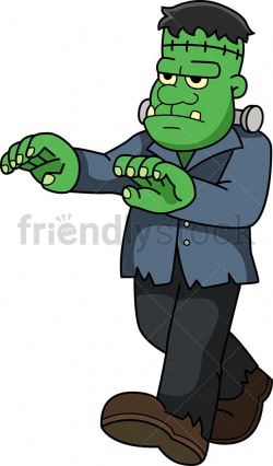 Green Frankenstein Monster | Zombie Clipart | Frankenstein's ...