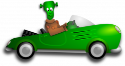 Public Domain Clip Art Image | Little Frankenstein Driver | ID ...
