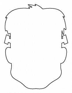 Frankenstein head pattern. Use the printable outline for crafts ...