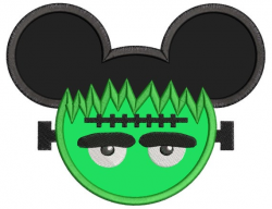 Frankenstein Mickey Ears Applique Design - Mickey Mouse Ears - Frankenstein  Applique Design - Instant Download