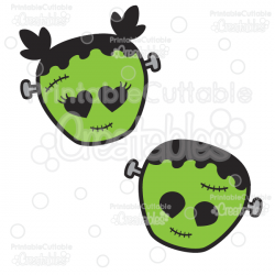 Cute Frankenstein Halloween SVG Cut Files & Clipart