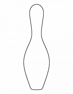 Bowling pin pattern. Use the printable outline for crafts, creating ...