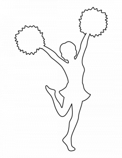 Cheerleader pattern. Use the printable outline for crafts, creating ...
