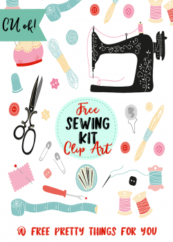 Free Sewing Kit Clip Art Elements - Free Pretty Things For You