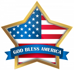 God Bless America Star PNG Clip Art Image | Gallery Yopriceville ...