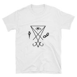 Luciferian Emblem T-Shirt (White) from Jeremy Crow | Occult, Crows ...