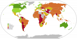 2014 World Map of the Index of Economic Freedom - List of countries ...