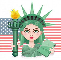Statue of Liberty Illustration - American goddess of freedom 1762 ...