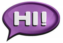 Purple the word hello | this nice purple speech bubble clip art with ...
