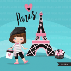 Paris clipart. Glitter pink Paris background, Eiffel tower ...