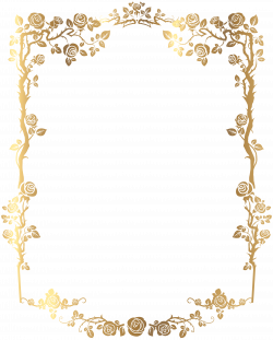 Picture frame Clip art - Golden Rectangular French Floral Border PNG ...