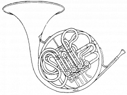 French Horn Drawing at GetDrawings.com | Free for personal use ...