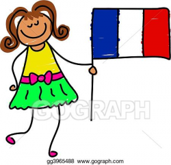 Drawing - French kid. Clipart Drawing gg3965488 - GoGraph